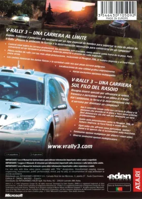 V-Rally 3 (USA) box cover back